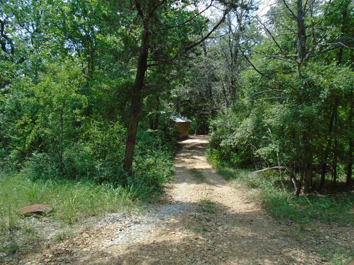 The outside driveway to Premium Screened Shelter 1.