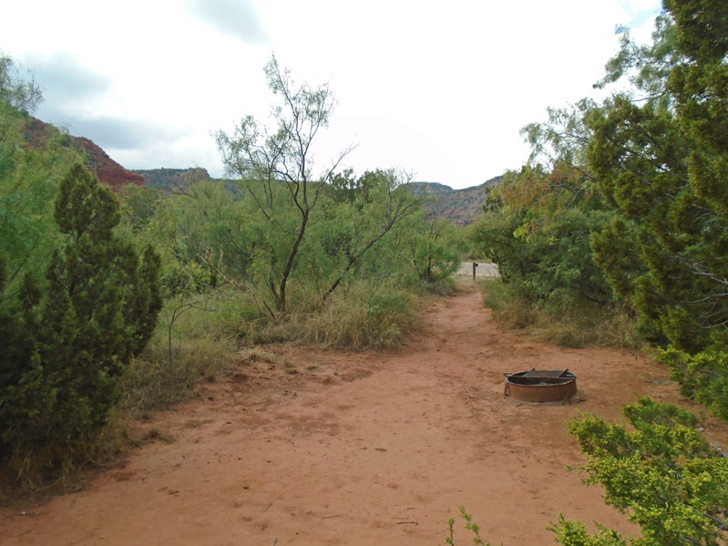 View to parking area from site #51