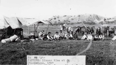 JA Ranch hands at dinner time