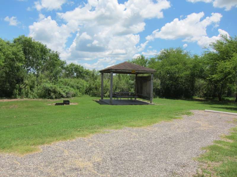 Site #106, a campsite with electric and water hook-ups. 