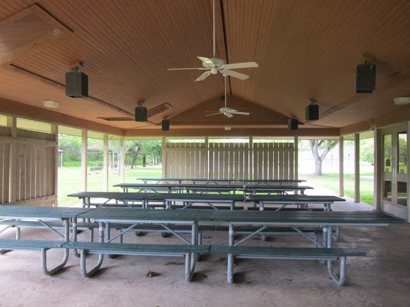 Inside the dining area of the Group Dining Hall, in the Sports Complex Area. 