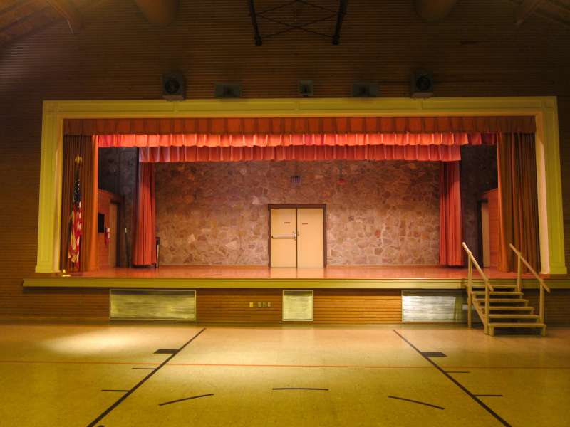 The Stage inside the Gymnasium. 
