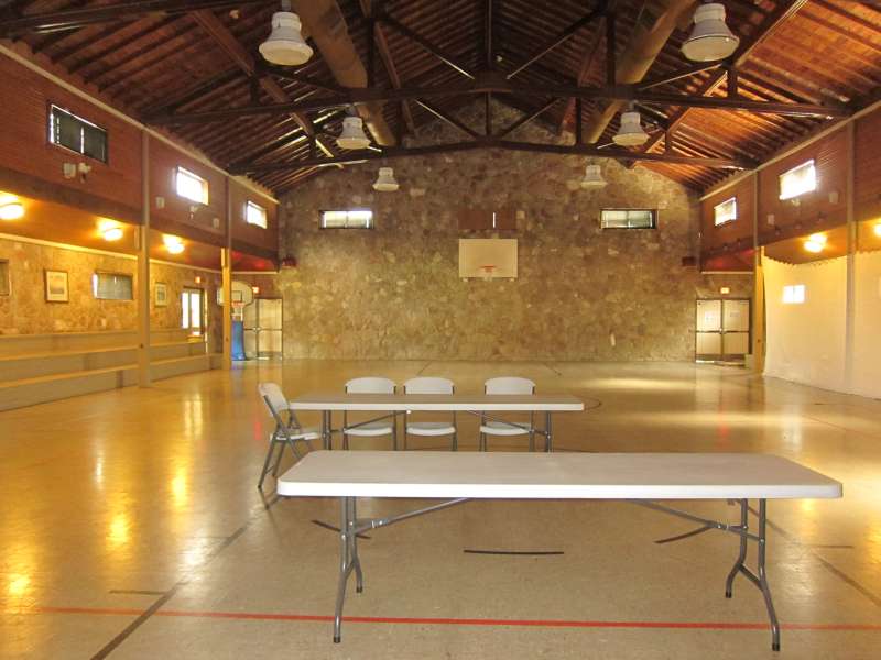 Inside the Gymnasium. 
