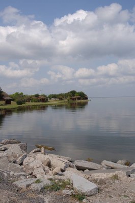 Shoreline of the reservoir