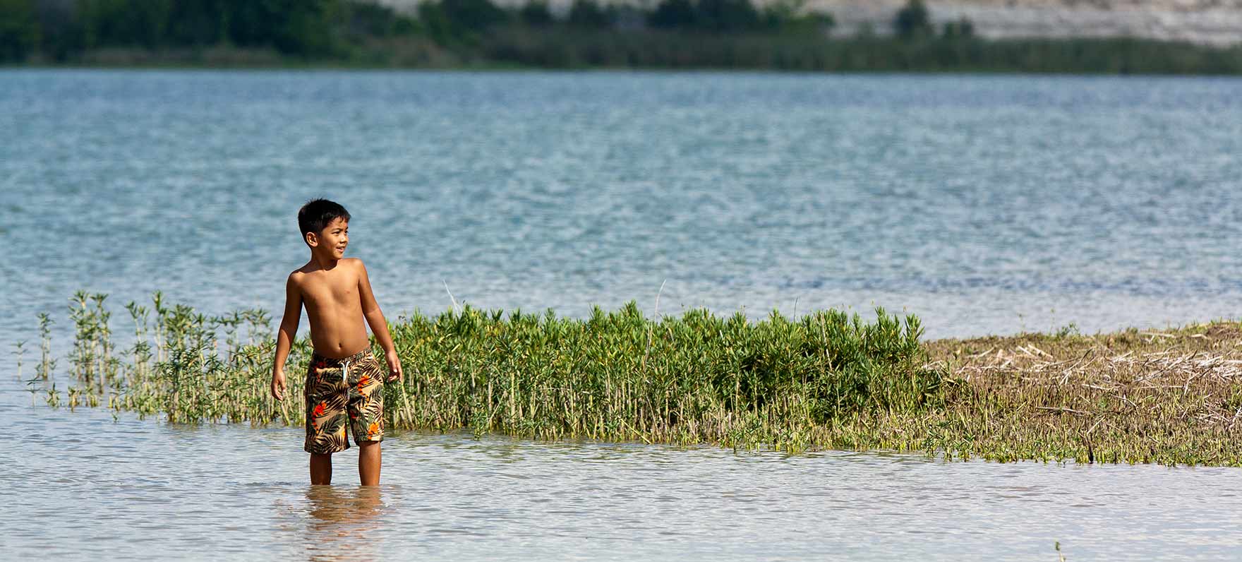 Boy in the Water at Cleburne SP