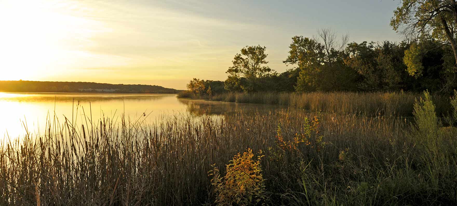 Sunrise on Cedar Lake at Cleburne SP