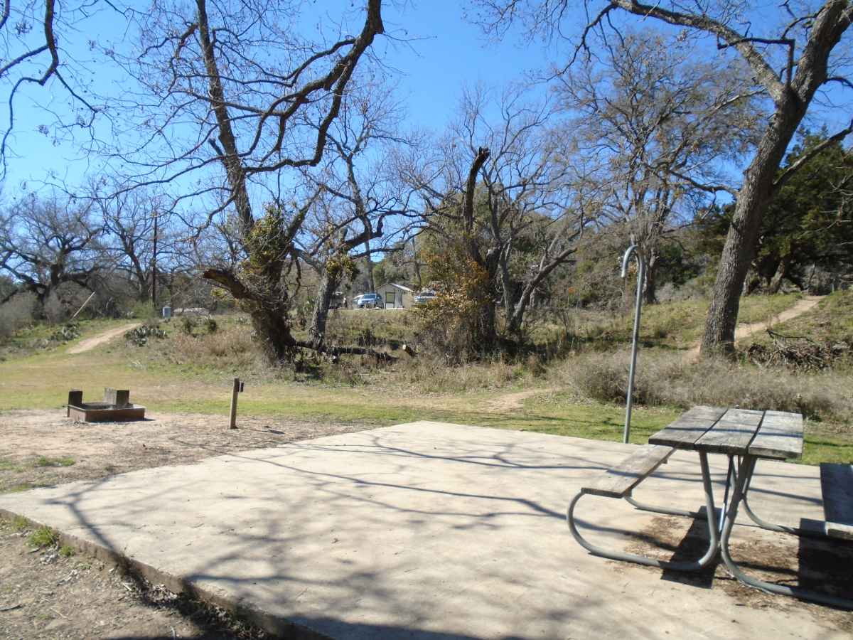 Walk-in Basic Campsite 18. and the trails from the parking area. 