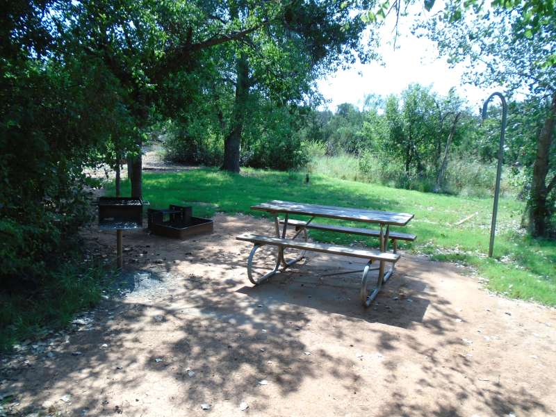 Campsite #26, with water, in the Kiowa Camping Area.