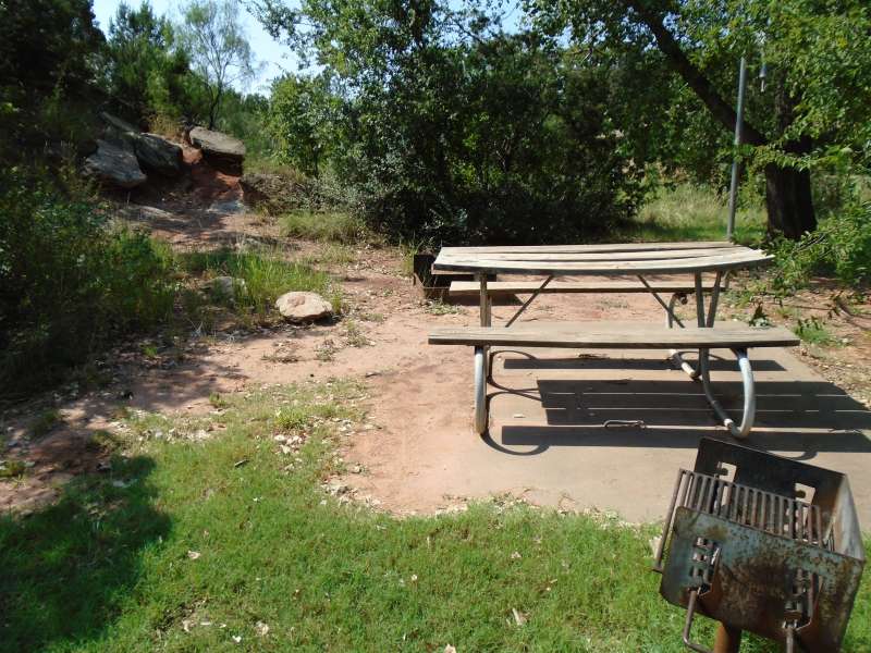 Campsite #28, with water, in the Kiowa Camping Area.