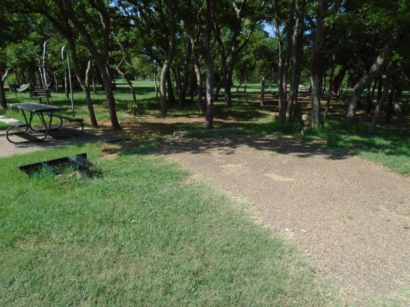 Campsite #32, with water, in the Kiowa Camping Area.