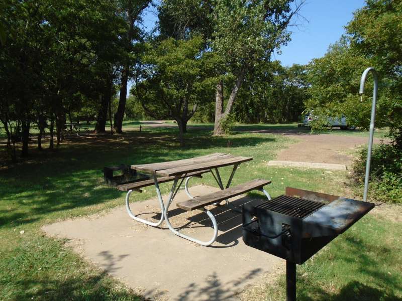 Campsite #34, with water, in the Kiowa Camping Area.