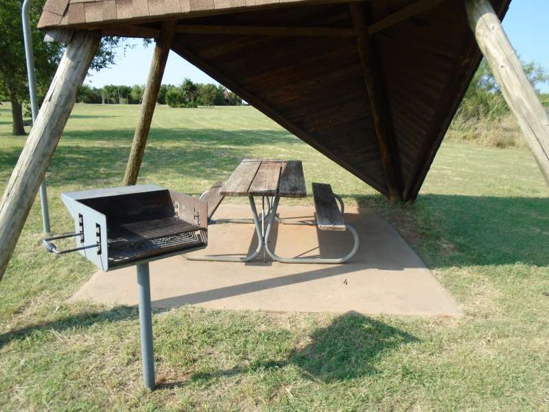 Campsite #5, with water & electricity, in the Comanche Camping Area.