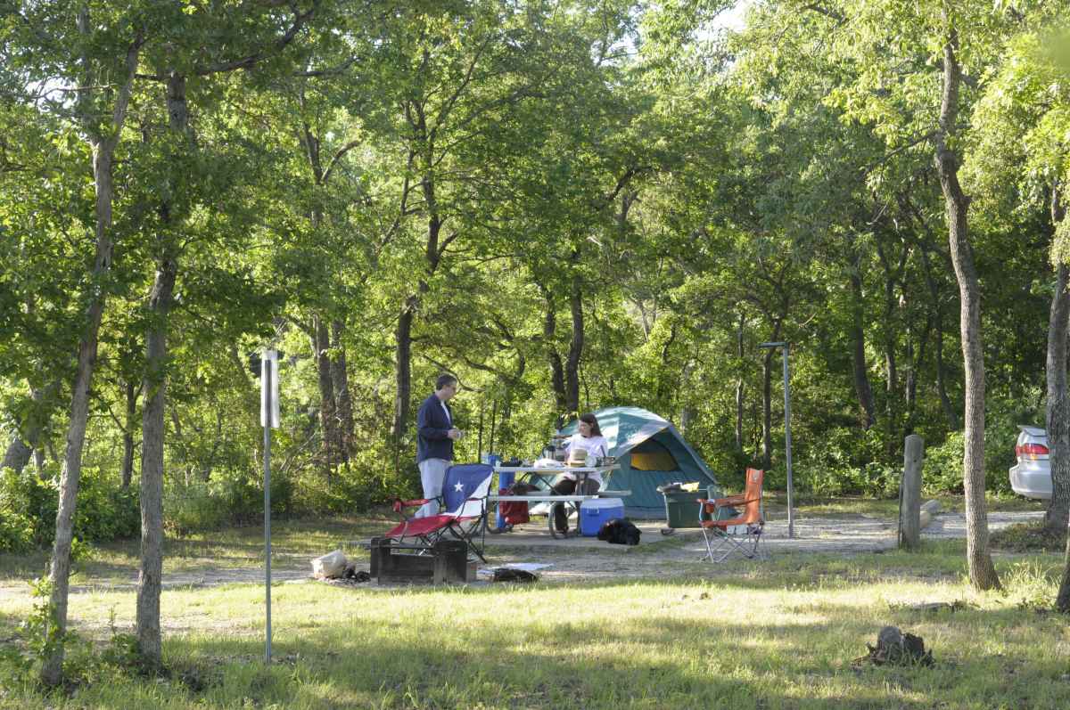 Campsite in Elm Point Camping Area.  