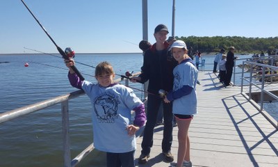 Wheelchair accessible fishing pier at Eisenhower State Park 