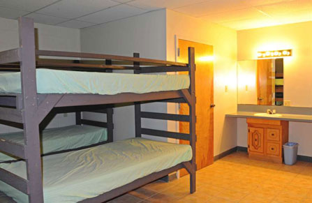 One of the bunkrooms at the Camp Thicket South Unit