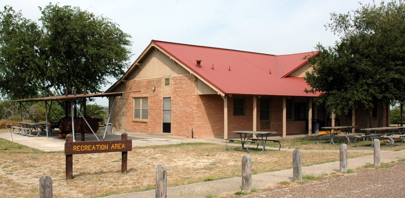 In front of the Group Recreation Hall. 