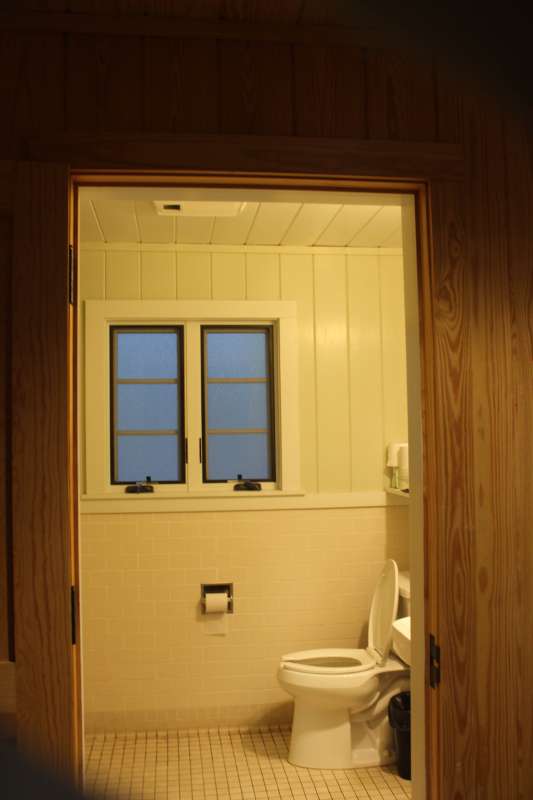 The bathroom. This cabin was occupied when photographed; there are personal items in the photos that are not included with the cabin.