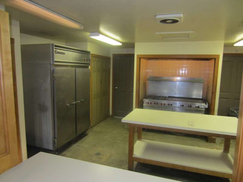 Inside the dining hall kitchen of the Group Camp.