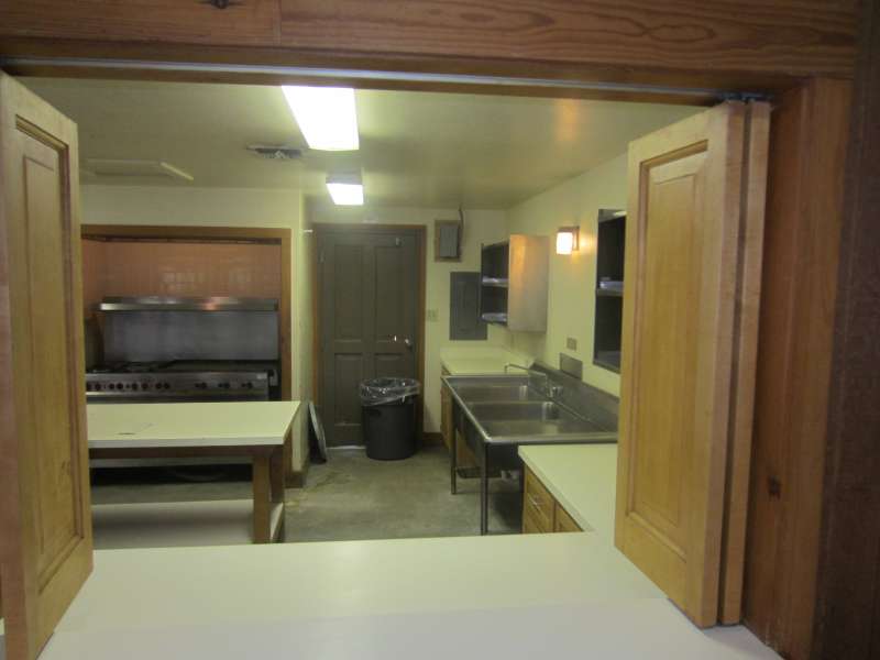 Inside the dining hall kitchen of the Group Camp.