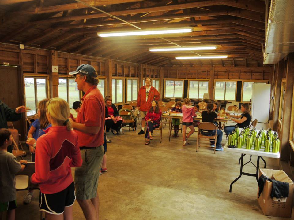 A Texas Outdoor Family at the Group Dining Hall.  