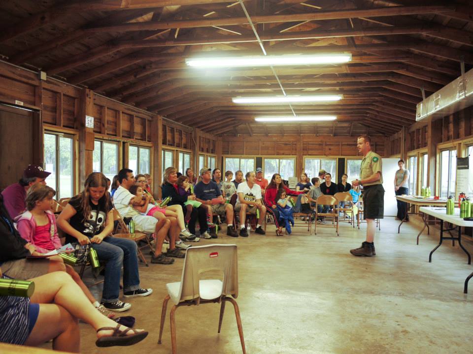 A Texas Outdoor Family at the Group Dining Hall.  