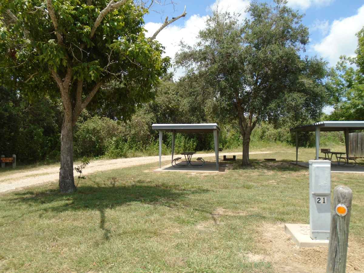 Campsite with electricity (#21 and #22)  in the Jacales Camping Area.