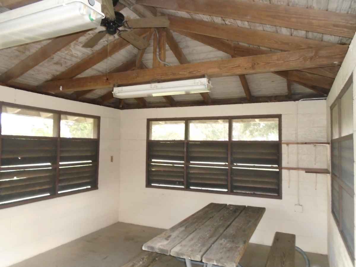 Inside Screened Shelter #4.  