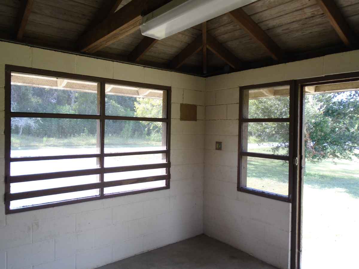 Inside Screened Shelter #4.