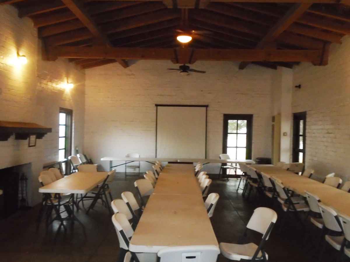 Inside the Rec. Hall.