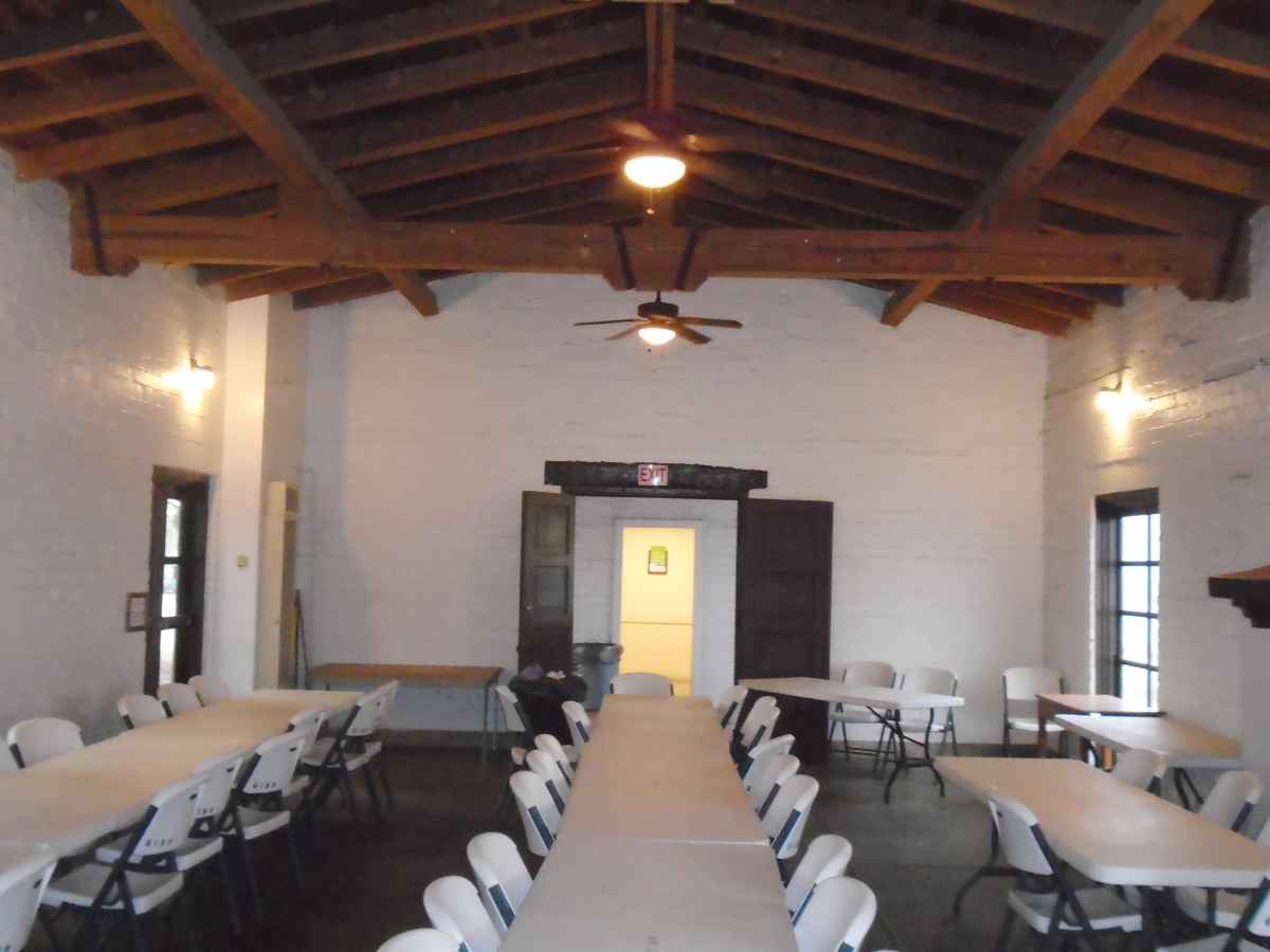 Inside the Rec. Hall. 