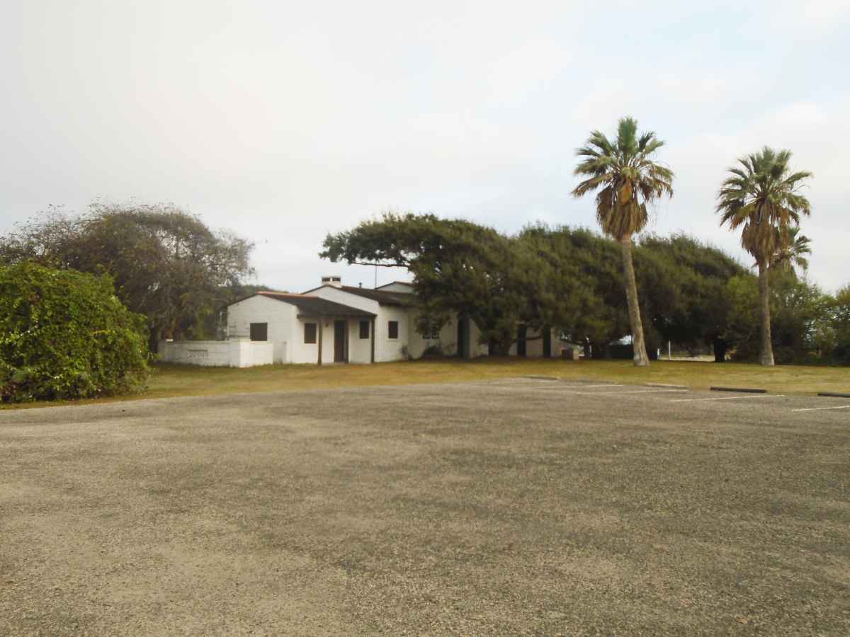 The parking area for the Rec. Hall.  