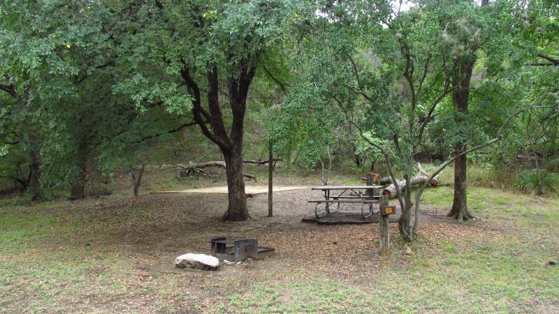 Walk-in Campsite #89 in the Wagon Ford area. 