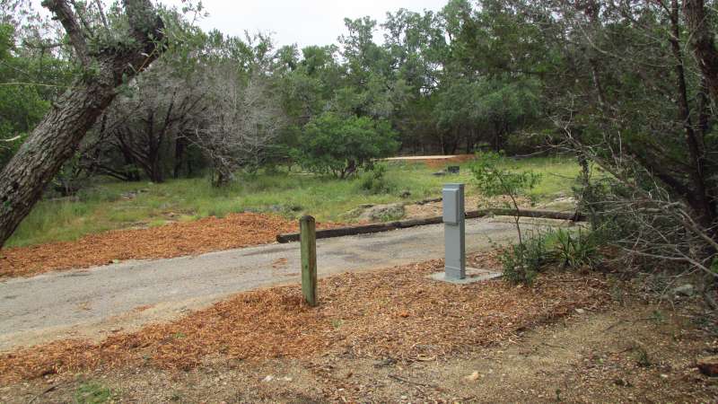 A campsite with water and electricity in the Turkey Sink area.