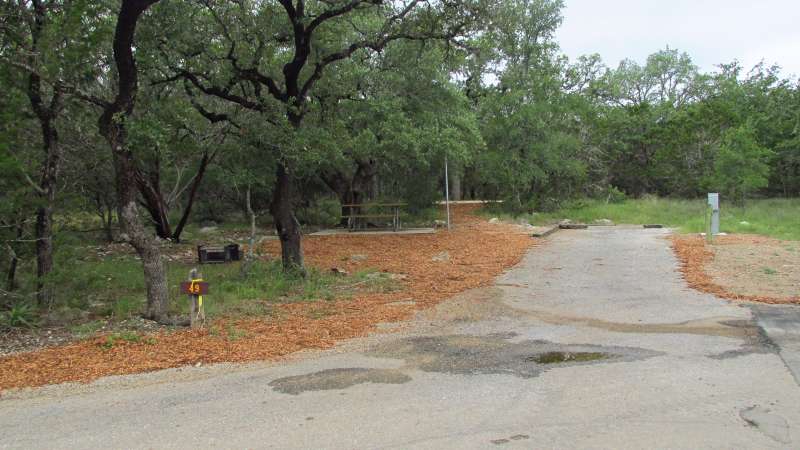 A campsite with water and electricity in the Turkey Sink area.