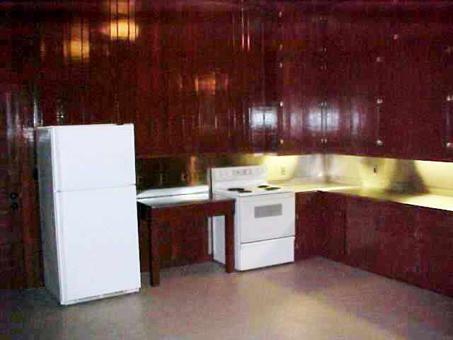 Inside the kitchen.
