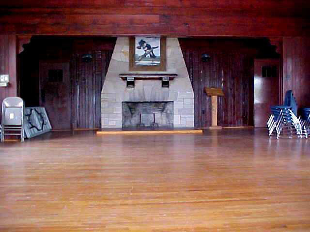Inside the main hall. 