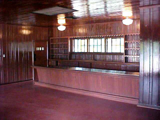 Inside the serving area.