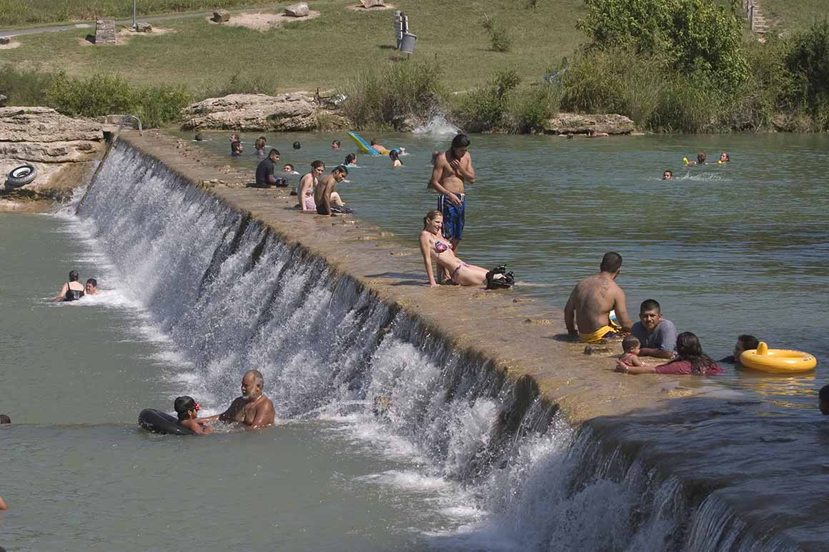 Falls Dam in Blanco State Park