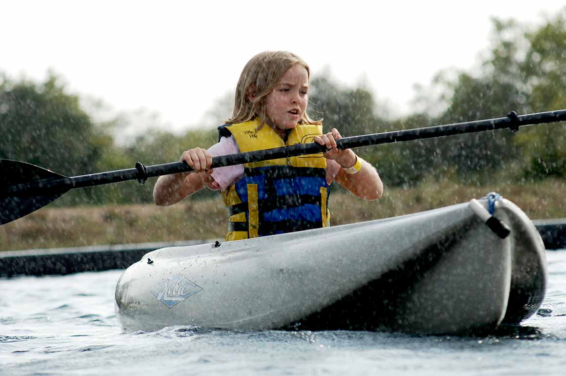 girl kayaking