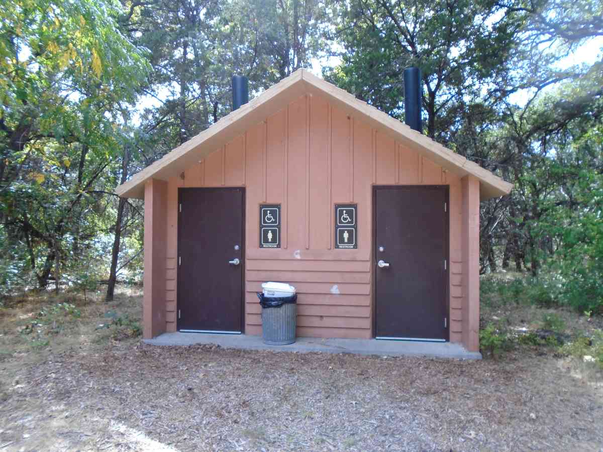 The primitive toilet in the hike-in primitive campsite area. 