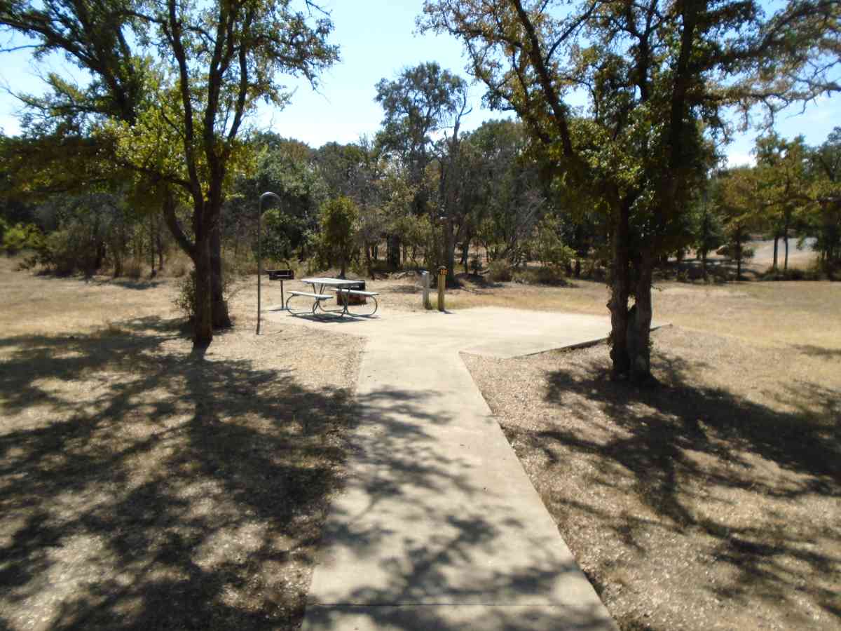 Paved wheelchair accessible walkway to Walk-in Campsite #220. 