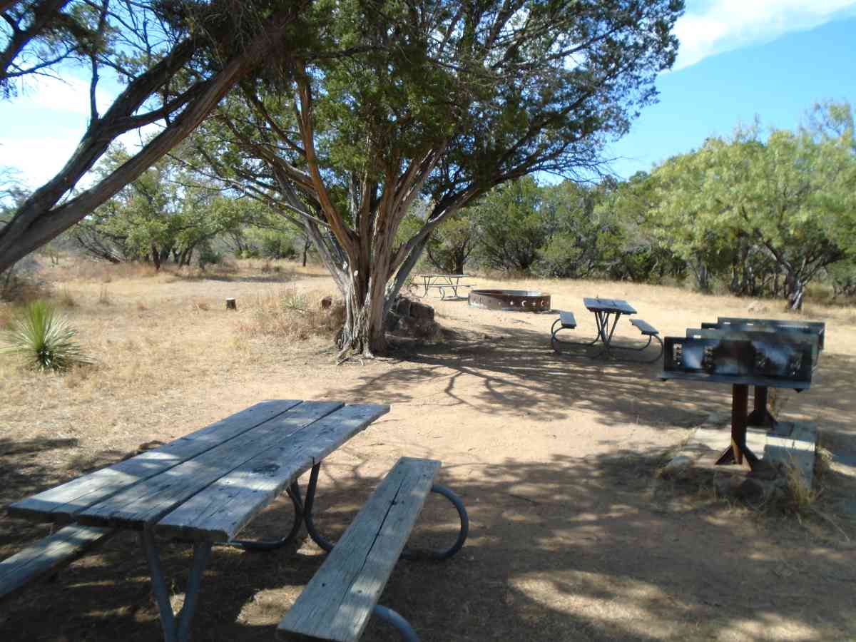The primitive Group Camp also has picnic tables, two upright grills and a large fire ring.