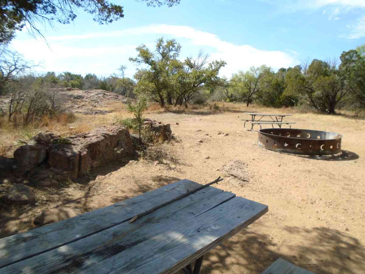 The large fire ring at the Group Camp. 