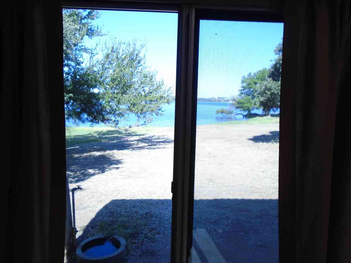 Looking out a window in Cabin #6.