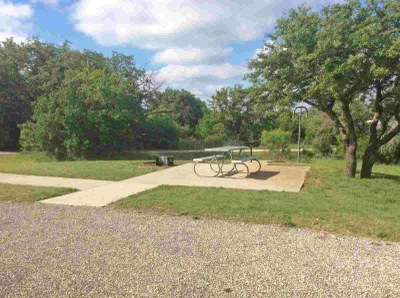 Campsite #5 at Kickapoo Cavern State Park