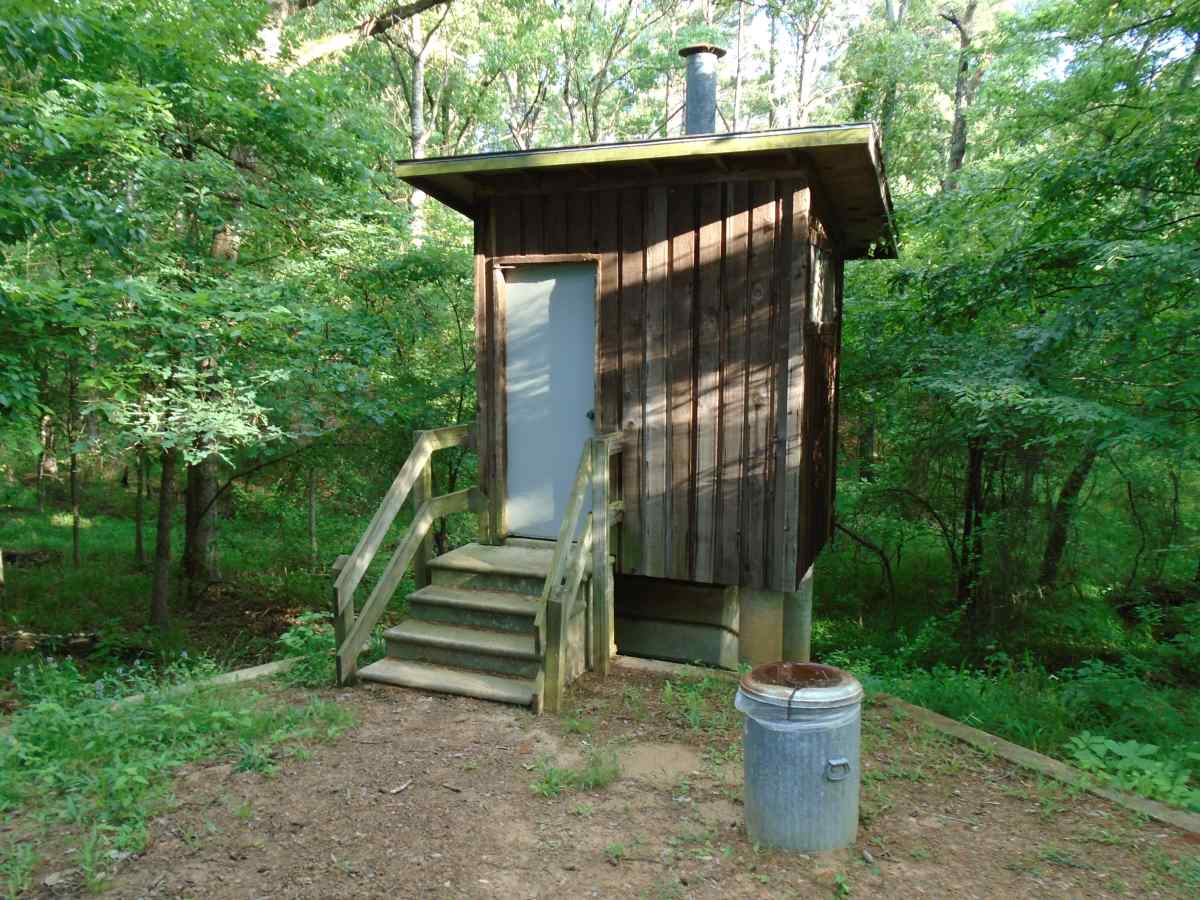 The chemical toilet in the primitive camping area. 