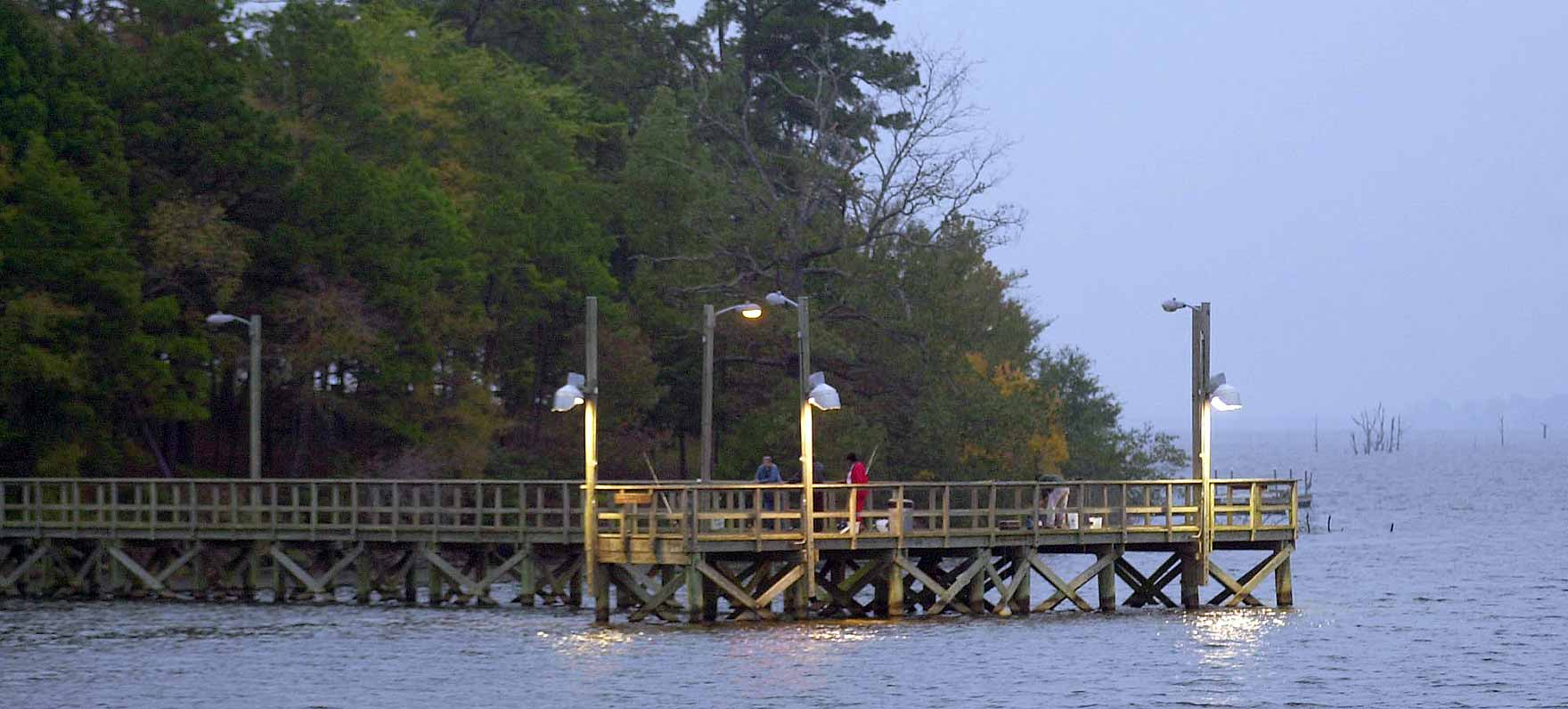 Lake Bob Sandlin's Fishing Pier at Dusk