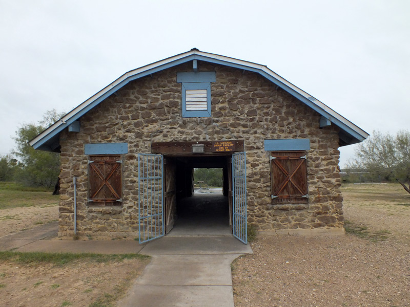 Looking at the Picnic Pavilion (Rock Barn) with the windows closed.