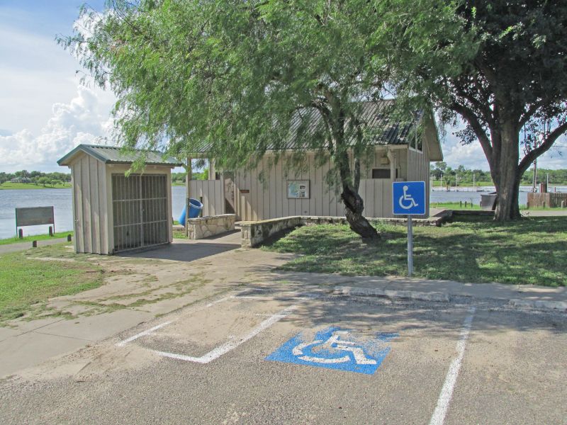 Restrooms near the Opossum Bend Camping Loop.