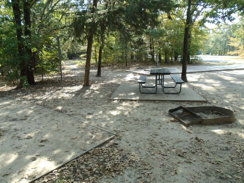 Full hookup campsite #71 in the Spring Point Camping Loop. 